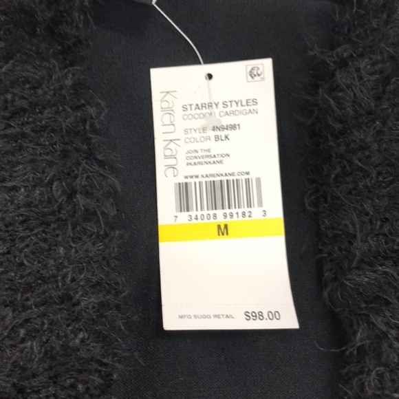 Karen Kane Eyelash-Collar Cocoon Cardigan - Picture 4 of 7